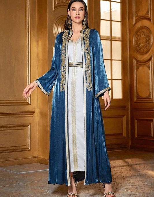 Robe de Bal Ample avec Appliqués Luxueux